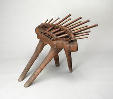 Thirteen-Barrel Organ Gun with Stand, Europe, 17th century. Creator: Unknown