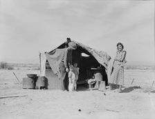 This family...about to be returned to Oklahoma...Neideffer Camp, Imperial Valley, CA, 1937. Creator: Dorothea Lange