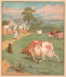 This is the cow with the crumpled horn... c1878. Creator: Randolph Caldecott