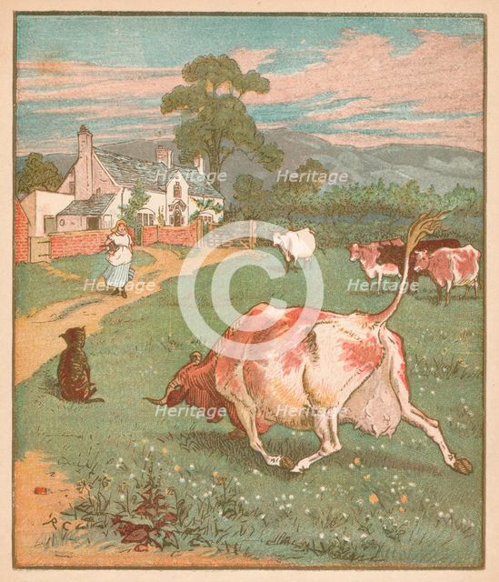 'This is the cow with the crumpled horn...', c1878. Creator: Randolph Caldecott.