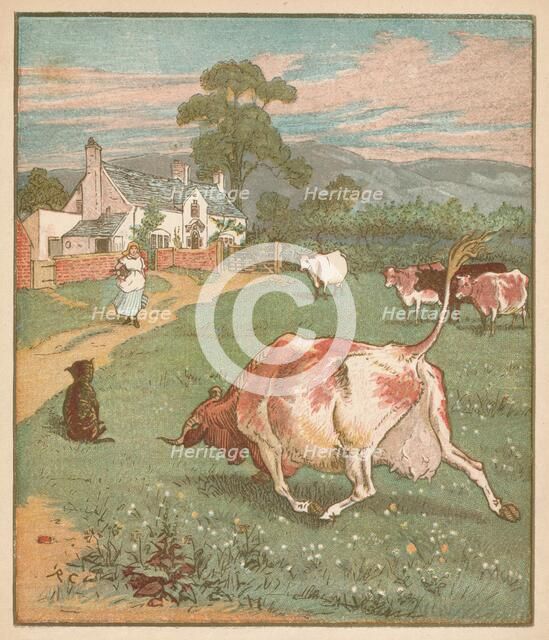 'This is the cow with the crumpled horn...', c1878. Creator: Randolph Caldecott.