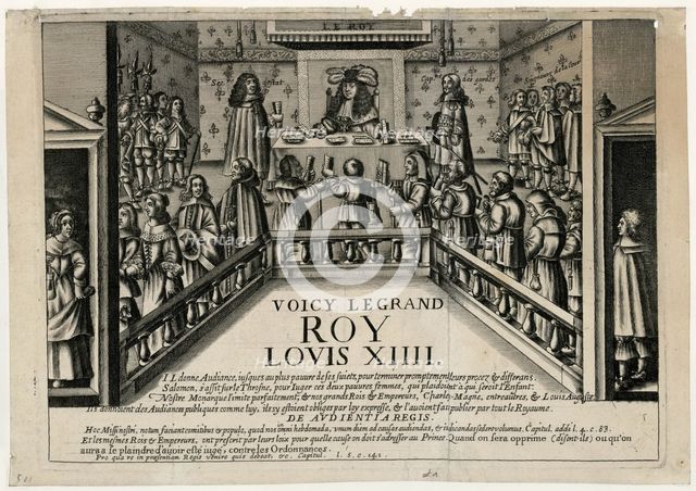 This Is the Good King Louis XIV. King giving a public audience, 1668. Creator: Anonymous.