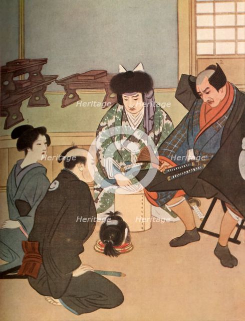'"This is the head of Kanshusai, the son of the Lord Sugawara!"', 1919.  Creator: Unknown.