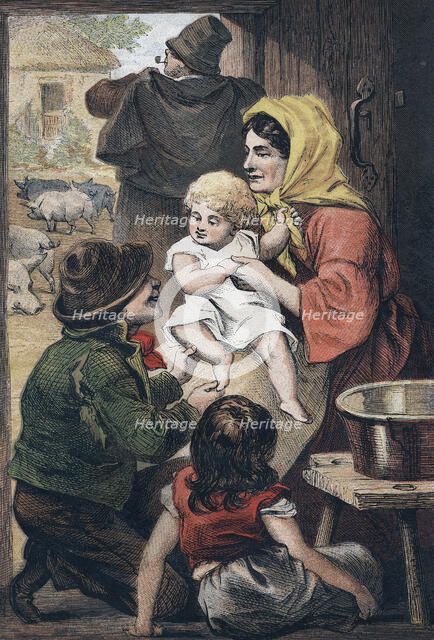 This little pig..., infant amusement rhyme, c1860. Artist: Unknown