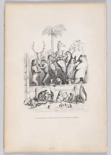 This protest was stifled by the noise of private conversations from Scenes from the..., ca. 1837-47. Creator: Louis-Henri Brevière