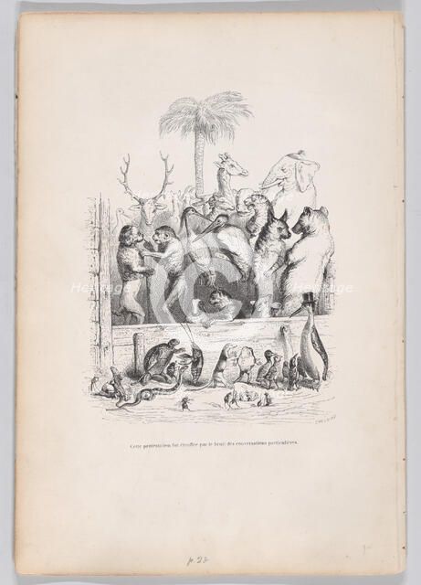 This protest was stifled by the noise of private conversations from Scenes from the..., ca. 1837-47. Creator: Louis-Henri Brevière.
