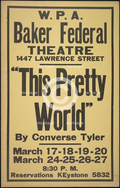 This Pretty World, Denver, 1938. Creator: Unknown.