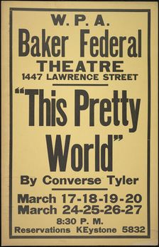 This Pretty World, Denver, 1938. Creator: Unknown