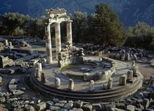 Tholos, Sanctuary of the Athena Pronaia in Delphi, Greece, 4th century BC (1994). Creator: LTL