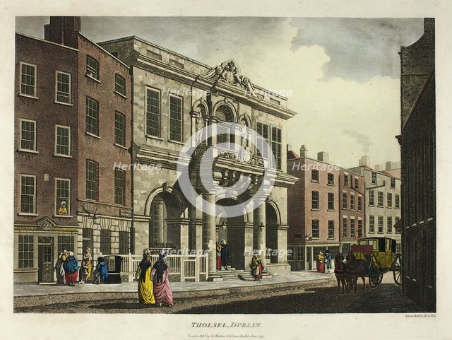 Tholsel, Dublin, published June 1793. Creator: James Malton.