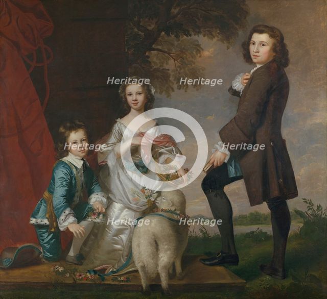 Thomas (1740-1825) and Martha Neate (1741-after 1795) with His Tutor, Thomas Needham, 1748. Creator: Sir Joshua Reynolds.
