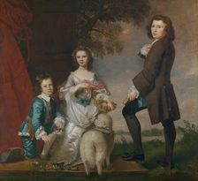 Thomas (1740-1825) and Martha Neate (1741-after 1795) with His Tutor, Thomas Needham, 1748. Creator: Sir Joshua Reynolds