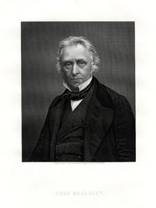 Thomas Macaulay, 1st Baron Macaulay, British poet, historian and politician, 19th century. Artist: C Cook