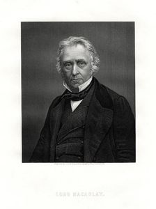 Thomas Macaulay, 1st Baron Macaulay, British poet, historian and politician, 19th century. Artist: C Cook
