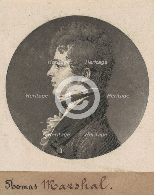 Thomas Marshall, 1808. Creator: Charles Balthazar Julien Févret de Saint-Mémin.
