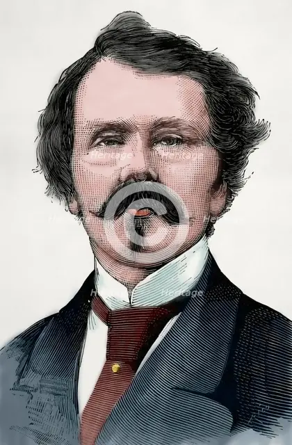 Thomas Mayne Reid (1818-1883), Scots-Irish American novelist, 1883. Creator: Rico.