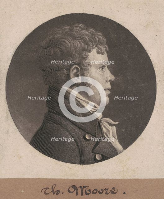 Thomas Moore, 1805. Creator: Charles Balthazar Julien Févret de Saint-Mémin.