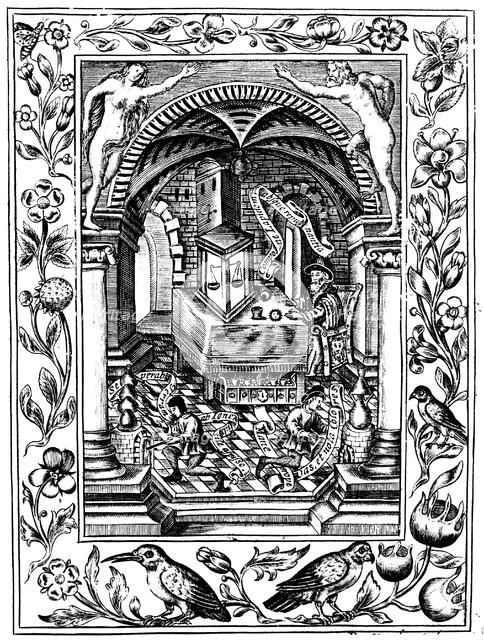 Thomas Norton's laboratory, c1477 (1652). Artist: Unknown