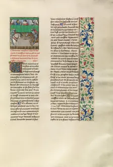 Thomas of Holland and Jean de Roye Jousting at Betanzos, c1387. Creator: Unknown