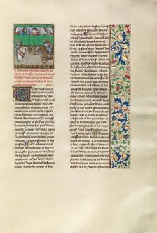 Thomas of Holland and Jean de Roye Jousting at Betanzos, c1387. Creator: Unknown