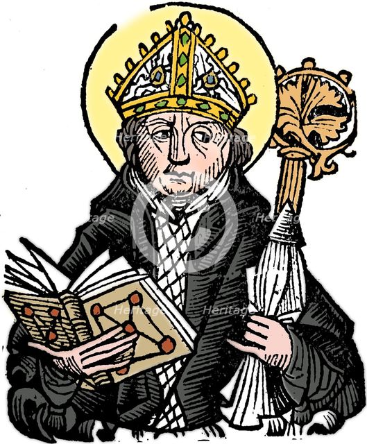 Thomas a Becket (1118-1170), English churchman, saint and martyr, 1493. Artist: Unknown.