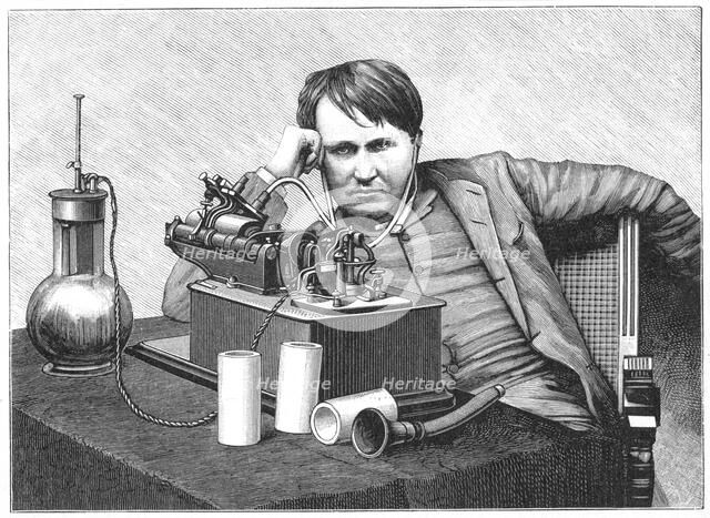 Thomas Alva Edison, 1888. Artist: Anon