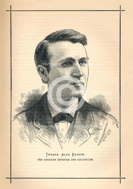 'Thomas Alva Edison, American inventor', 1893. Artist: Unknown.