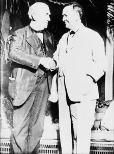 Thomas Alva Edison, Josephus Daniels, between c1910 and c1915. Creator: Bain News Service