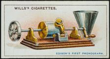 Thomas Alva Edison's first Phonograph, 1878 (1915). Creator: Unknown