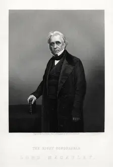 Thomas Babington Macaulay, British poet, historian and Whig politician, c1880.Artist: DJ Pound