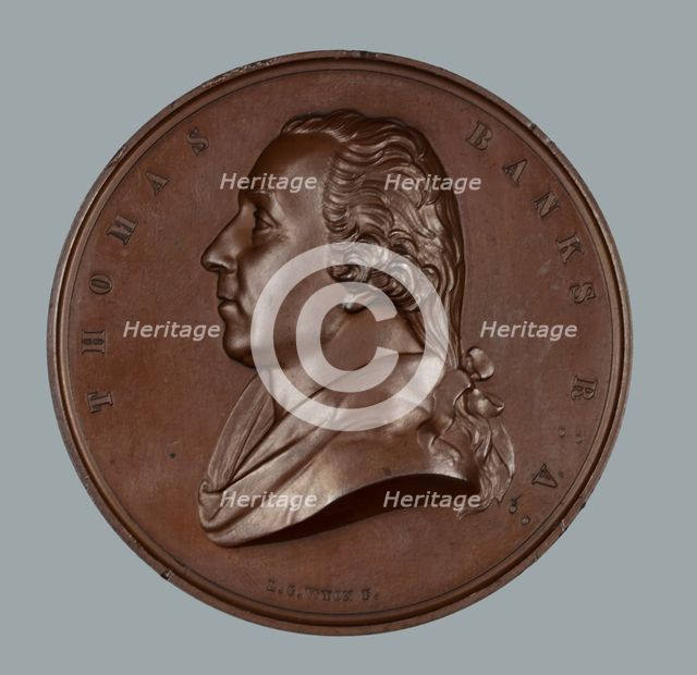 Thomas Banks R.A., Art Union of London medal, 1858. Creator: Leonard Charles Wyon.