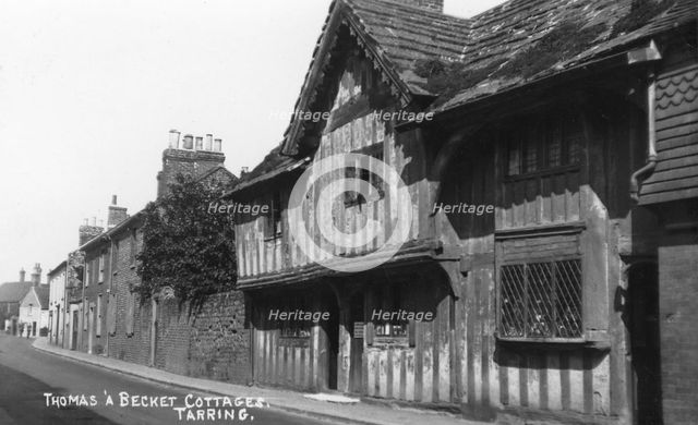 Thomas Becket cottages, Tarring, Worthing, West Sussex, c1900s-c1920s. Artist: Unknown
