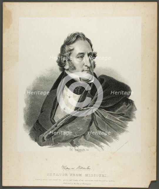 Thomas Benton, Senator from Missouri, c. 1840. Creator: Charles Fenderich.