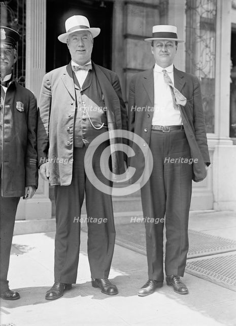 Thomas Cairnes, Right, with Thomas Haggerty, 1914. Creator: Harris & Ewing.