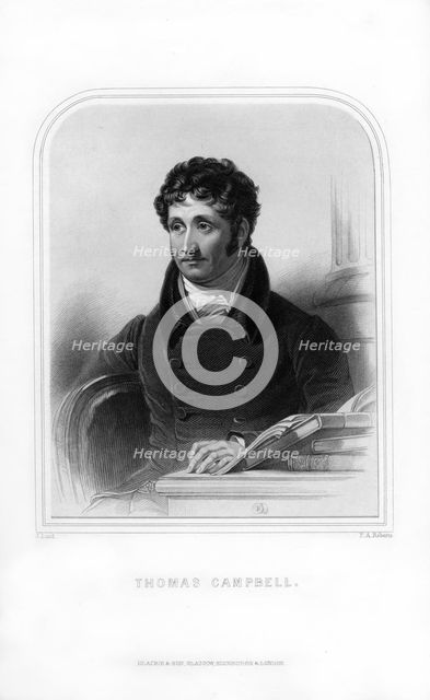 Thomas Campbell, Scottish poet, (1870).Artist: Thomas Campbell