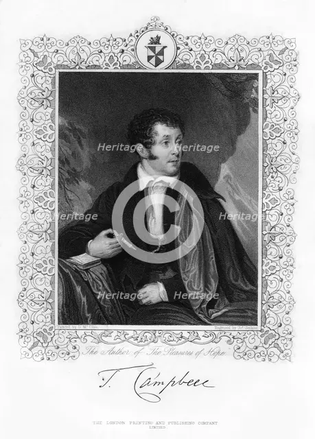 Thomas Campbell, Scottish poet, 19th century.Artist: John Jenkins