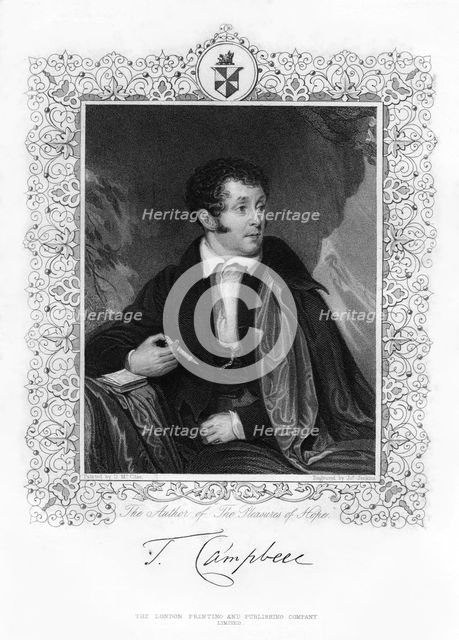 Thomas Campbell, Scottish poet, 19th century.Artist: John Jenkins
