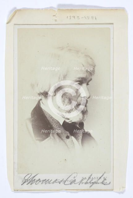 Thomas Carlyle, 1863-69. Creator: Elliott & Fry.