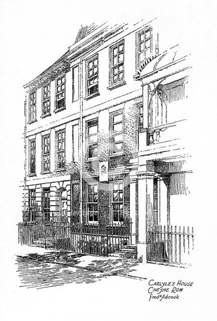 Thomas Carlyle's house, 24 Cheyne Row, Chelsea, London, 1912.Artist: Frederick Adcock