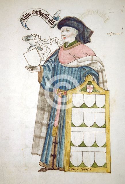 Thomas Catteworth, Lord Mayor of London 1443-1444, in aldermanic robes, c1450.                       Artist: Roger Leigh