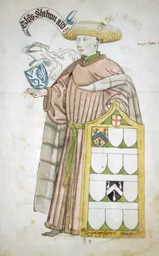 Thomas Chalton, Lord Mayor of London 1449-1450, in aldermanic robes, c1450. Artist: Roger Leigh