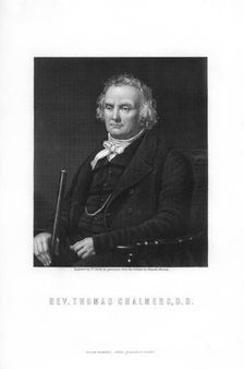 Thomas Chalmers, leader of the Free Church of Scotland, (1893).Artist: W Roffe