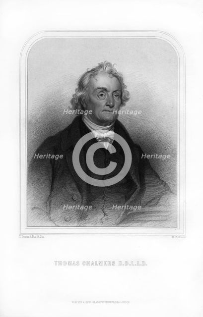 Thomas Chalmers, Scottish divine, (1870).Artist: H Robinson