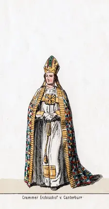 Thomas Cranmer, costume design for Shakespeare's play, Henry VIII, 19th century