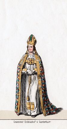 Thomas Cranmer, costume design for Shakespeare's play, Henry VIII, 19th century