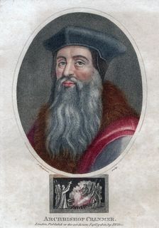 Thomas Cranmer, Archbishop of Canterbury, (1802).Artist: J Chapman