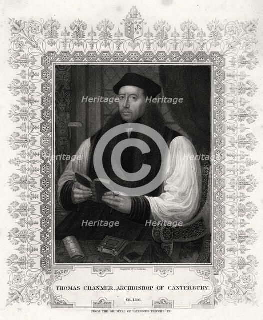 'Thomas Cranmer, Archbishop of Canterbury', 19th century. Artist: J Cochran
