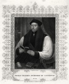 Thomas Cranmer, Archbishop of Canterbury 19th century. Artist: J Cochran