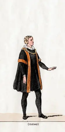 Thomas Cromwell, costume design for Shakespeare's play, Henry VIII, 19th century