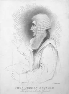 Thomas Denman Esq. MP., The Queen's Solicitor General c1820. Creator: T Wright